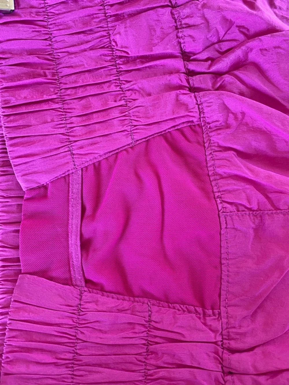 Free People Movement High-Waist Smocked Athletic Shorts in Bright Fuchsia
